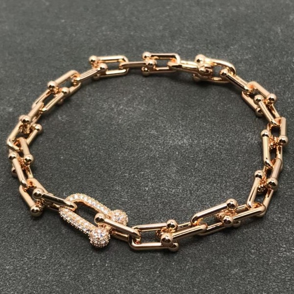 Classic Brand Tiffany Bracelet New Horseshoe Bamboo Knot Diamond Bracelet Factory Direct Sales Free Shipping 