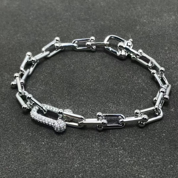 Classic Brand Tiffany Bracelet New Horseshoe Bamboo Knot Diamond Bracelet Factory Direct Sales Free Shipping
