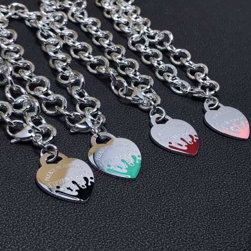 Classic Brand Tiffany Bracelet New boutique heart-shaped bracelet Factory Direct Sales Free Shipping