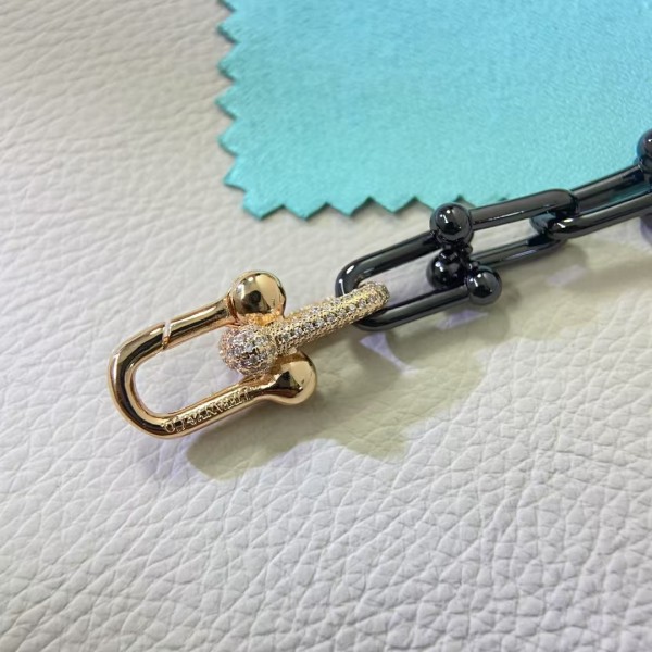 Classic Brand Tiffany Bracelet New Black Warrior Rose Gold Double U Bracelet Factory Direct Sales Free Shipping 
