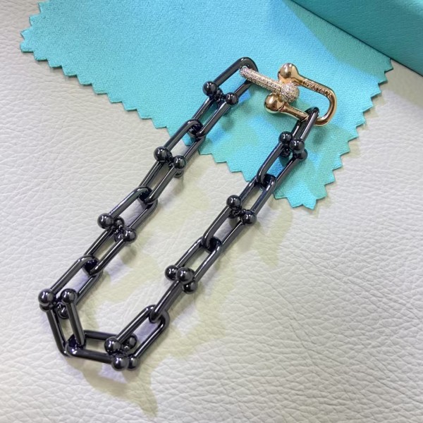 Classic Brand Tiffany Bracelet New Black Warrior Rose Gold Double U Bracelet Factory Direct Sales Free Shipping