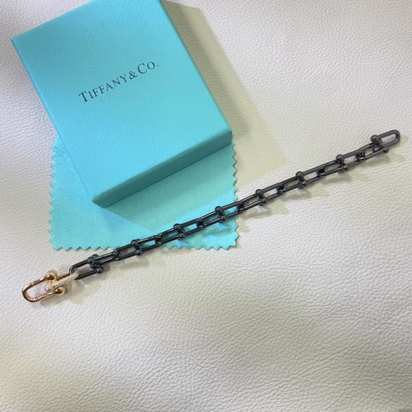 Classic Brand Tiffany Bracelet New Black Warrior Rose Gold Double U Bracelet Factory Direct Sales Free Shipping