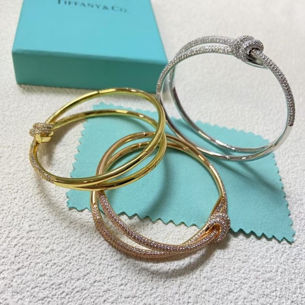 Classic Brand Tiffany Bracelet New Full Diamond Twisted Rope Bracelet Factory Direct Sales Free Shipping