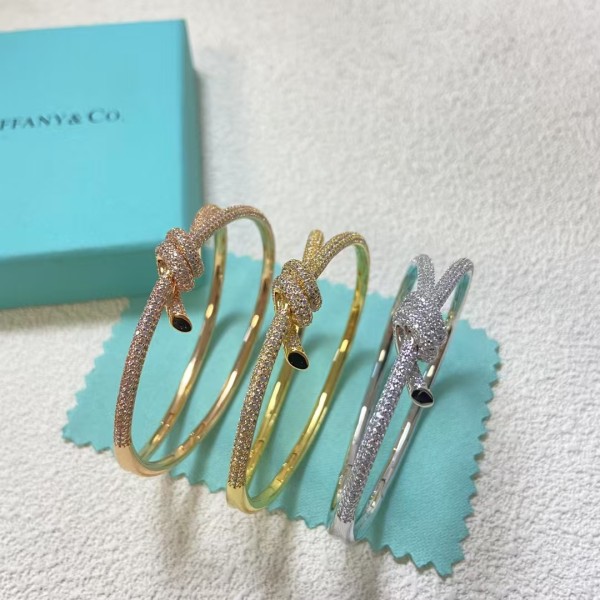 Classic Brand Tiffany Bracelet New Full Diamond Twisted Rope Bracelet Factory Direct Sales Free Shipping 
