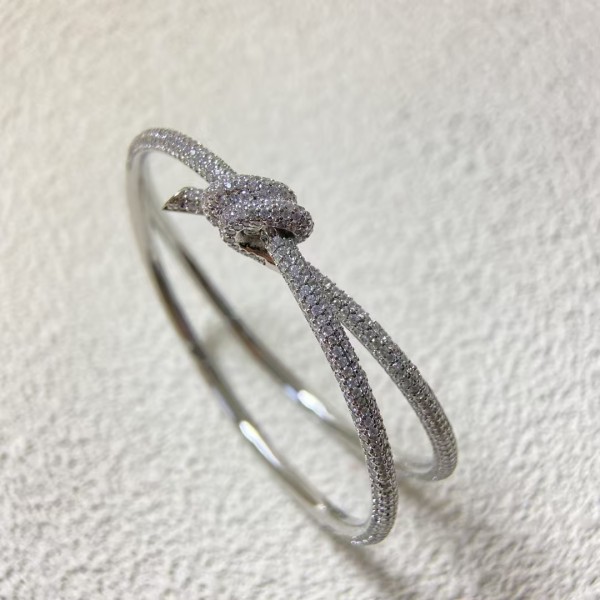Classic Brand Tiffany Bracelet New Full Diamond Twisted Rope Bracelet Factory Direct Sales Free Shipping