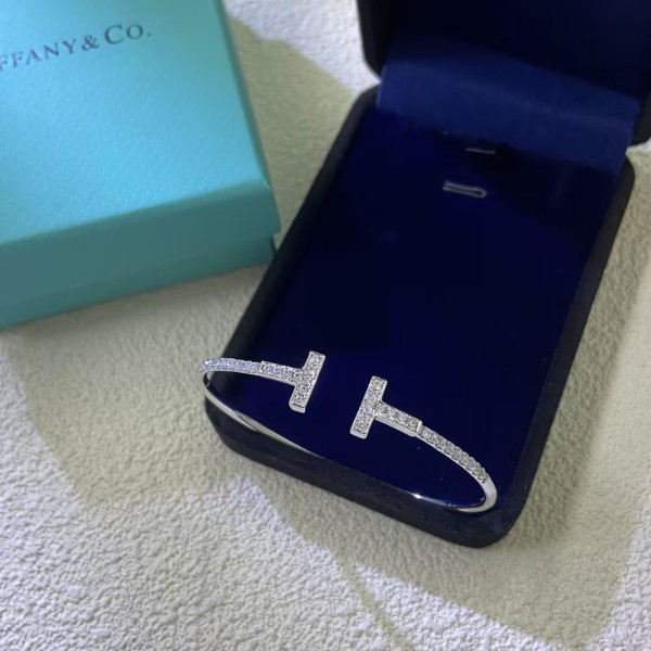 Classic Brand Tiffany Bracelet New New HHB Full Diamond Double T Bracelet Factory Direct Sales Free Shipping