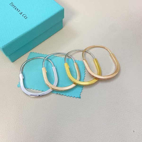 Classic Brand Tiffany Bracelet New Half Diamond U-Lock Bracelet Factory Direct Sales Free Shipping