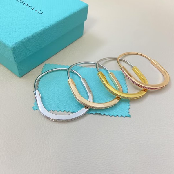 Classic Brand Tiffany Bracelet New Half Diamond U-Lock Bracelet Factory Direct Sales Free Shipping