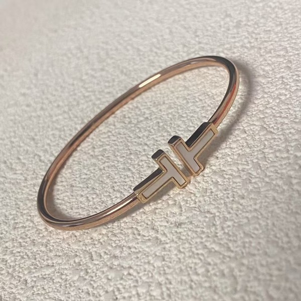 Classic Brand Tiffany Bracelet Classic Double White Beimu Double T Bracelet Factory Direct Sales Free Shipping
