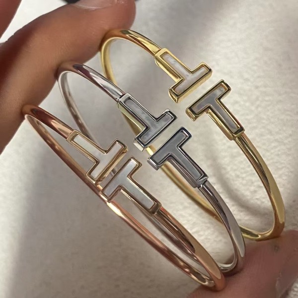 Classic Brand Tiffany Bracelet Classic Double White Beimu Double T Bracelet Factory Direct Sales Free Shipping