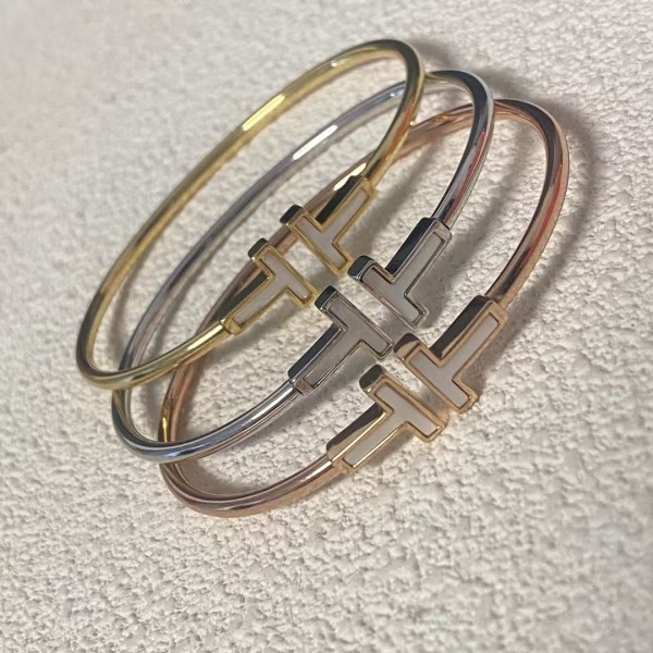 Classic Brand Tiffany Bracelet Classic Double White Beimu Double T Bracelet Factory Direct Sales Free Shipping