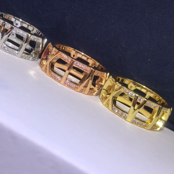 Classic brand Tiffany New Roman hollowed out diamond studded couple ring Factory Direct Sales with Free Shipping