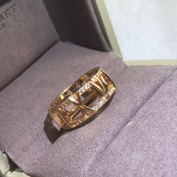 Classic brand Tiffany New Roman hollowed out diamond studded couple ring Factory Direct Sales with Free Shipping