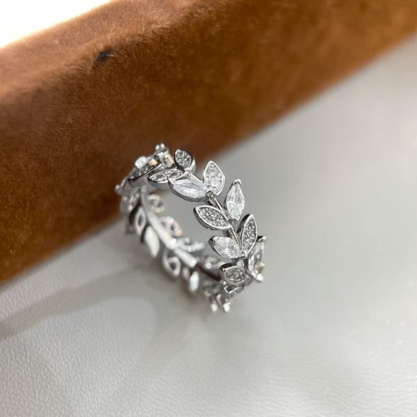 Classic brand Tiffany New Leaf Horse Eye Diamond Set Ring Factory Direct Sales with Free Shipping