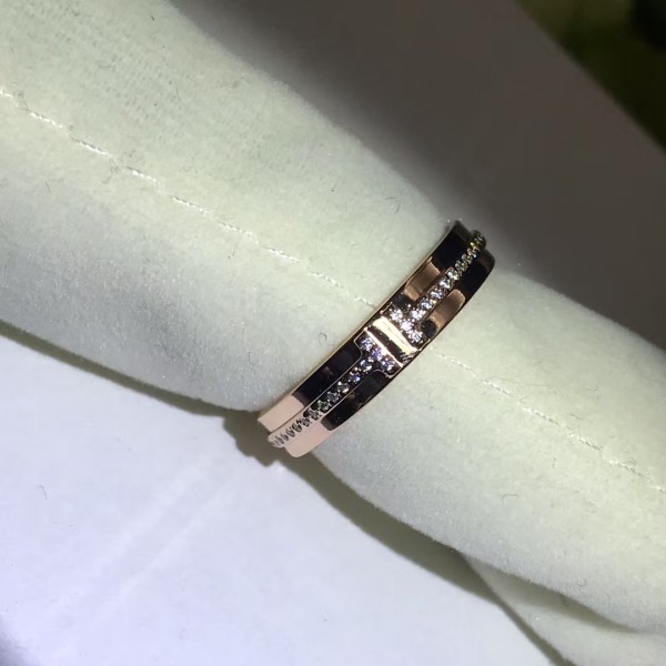 Classic brand Tiffany New Narrow Edge Mini Diamond Free Ring Factory Direct Sales with Free Shipping