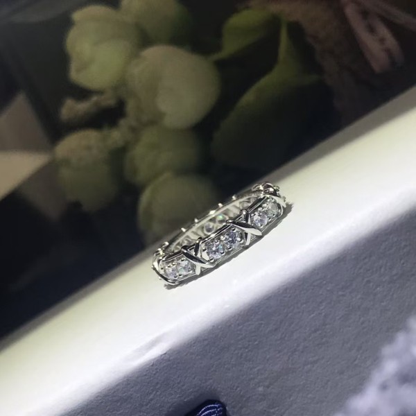 Classic brand Tiffany New Cross Diamond Color Separation Ring Factory Direct Sales with Free Shipping