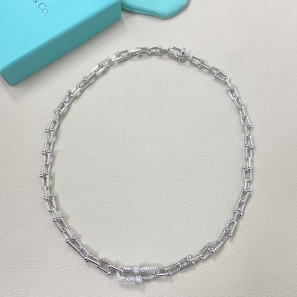 Classic Brand Tiffany Necklace New Diamond studded Double U Necklace Factory Direct Sales Free Shipping
