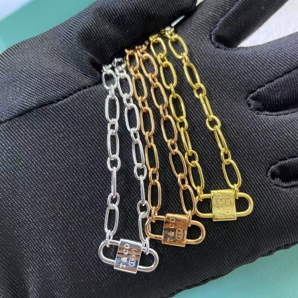 Classic Brand Tiffany Necklace New lock necklace Factory Direct Sales Free Shipping