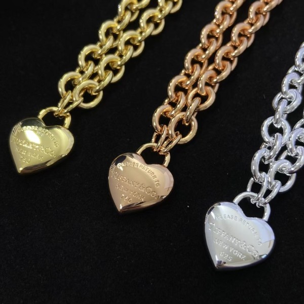 Classic Brand Tiffany Necklace New 3D Love Necklace Factory Direct Sales Free Shipping 