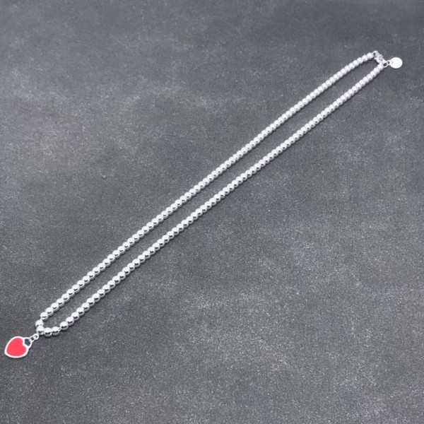 Classic Brand Tiffany Necklace New Buddhist bead peach heart necklace Factory Direct Sales Free Shipping