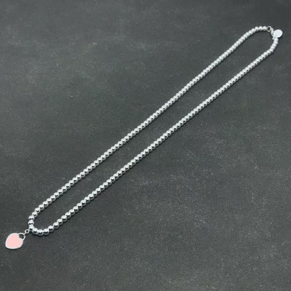 Classic Brand Tiffany Necklace New Buddhist bead peach heart necklace Factory Direct Sales Free Shipping 