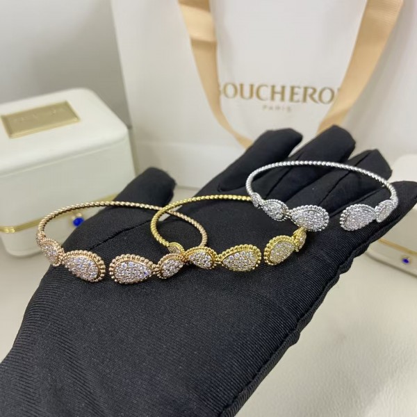 Classic brand Boucheron New Full Diamond Water Drop Bracelet Factory Direct Sales with Free Shipping 