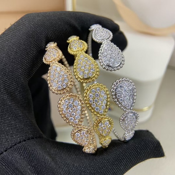 Classic brand Boucheron New Full Diamond Water Drop Bracelet Factory Direct Sales with Free Shipping