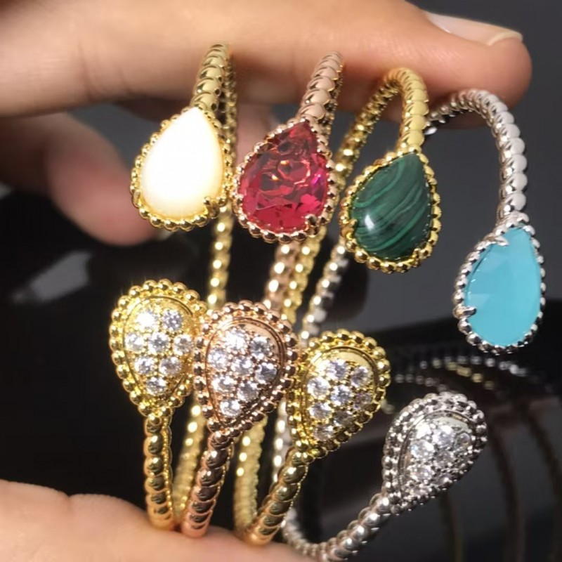 Classic brand Boucheron New diamond inlaid mother of pearl water droplet bracelet Factory Direct Sales with Free Shipping