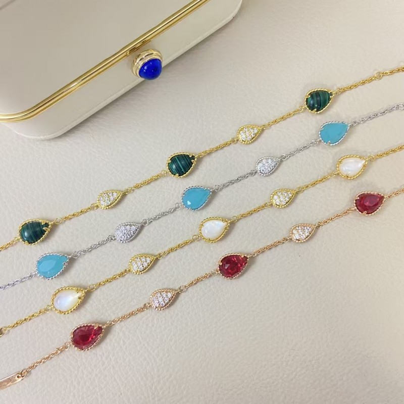 Classic brand Boucheron New New diamond inlaid mother of pearl bracelet Factory Direct Sales with Free Shipping