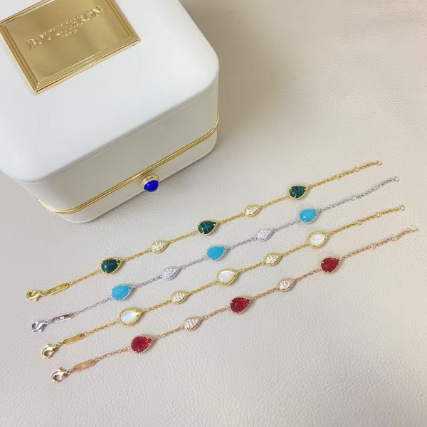 Classic brand Boucheron New New diamond inlaid mother of pearl bracelet Factory Direct Sales with Free Shipping