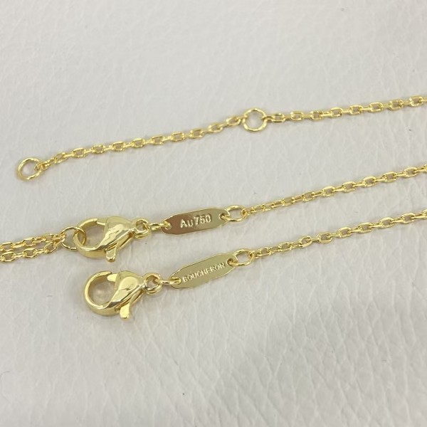 Classic brand Boucheron New single diamond wide version four-color necklace Factory Direct Sales with Free Shipping