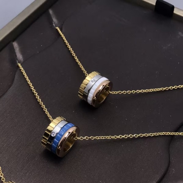 Classic brand Boucheron New single diamond four-color necklace Factory Direct Sales with Free Shipping 
