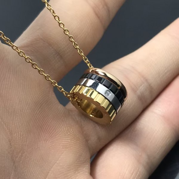 Classic brand Boucheron New single diamond four-color necklace Factory Direct Sales with Free Shipping