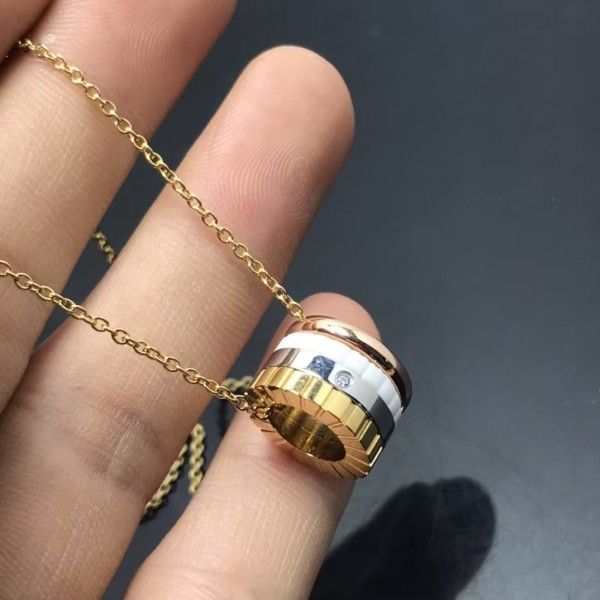 Classic brand Boucheron New single diamond four-color necklace Factory Direct Sales with Free Shipping