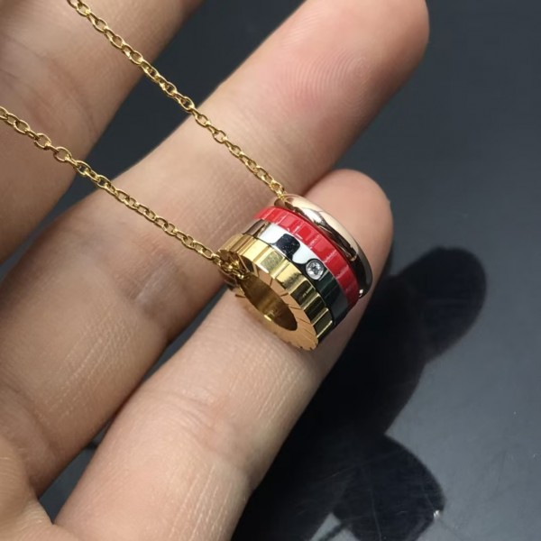 Classic brand Boucheron New single diamond four-color necklace Factory Direct Sales with Free Shipping