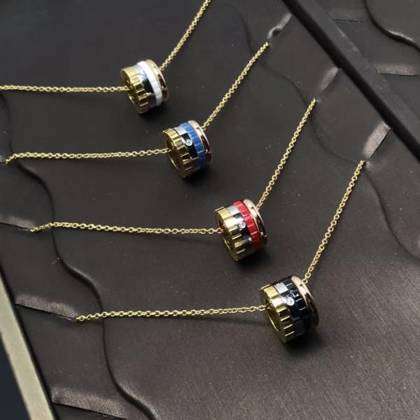 Classic brand Boucheron New single diamond four-color necklace Factory Direct Sales with Free Shipping