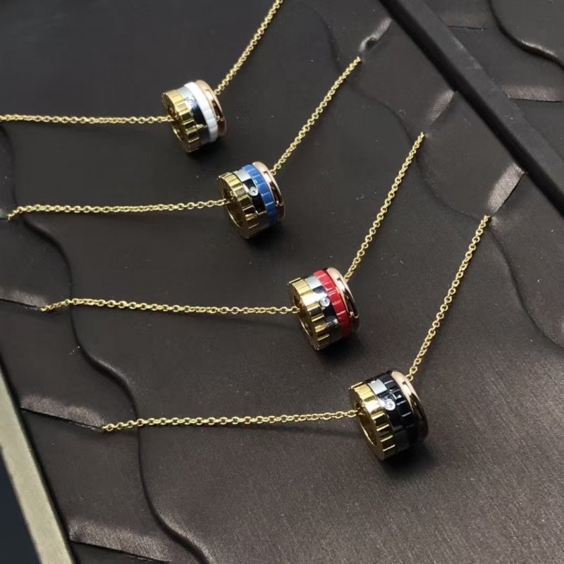 Classic brand Boucheron New single diamond four-color necklace Factory Direct Sales with Free Shipping