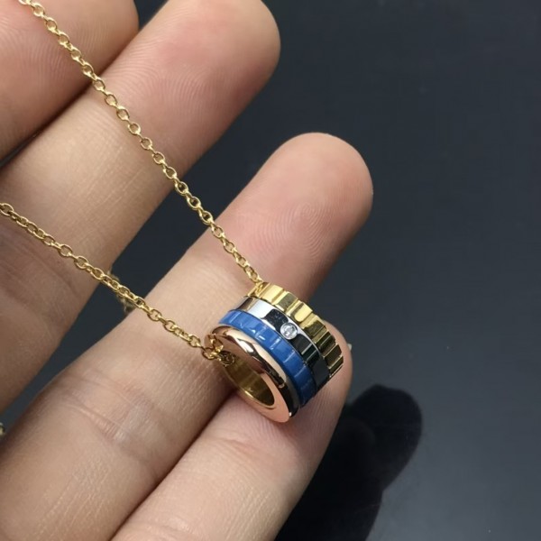 Classic brand Boucheron New single diamond four-color necklace Factory Direct Sales with Free Shipping