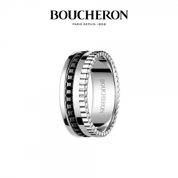 Classic brand Boucheron New version of rotatable color separation couple ring Factory Direct Sales with Free Shipping 
