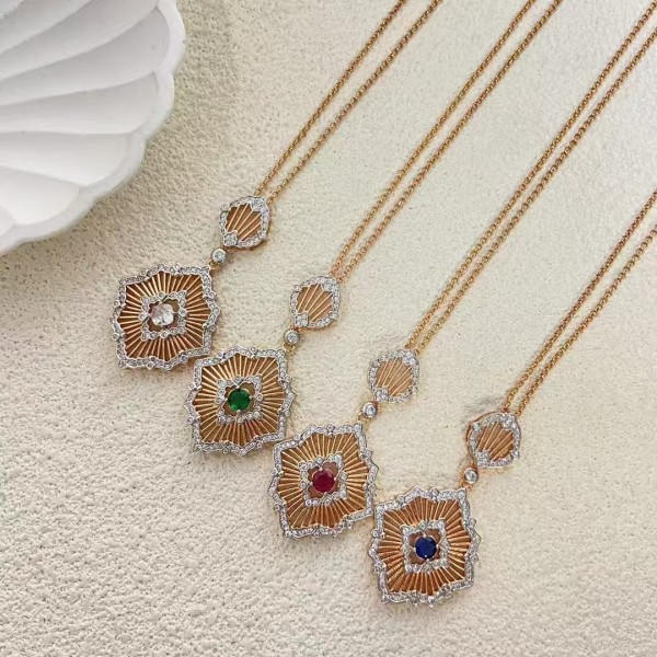 Classic brand Buccellati Necklace New brushed hollow color separated petal necklace factory direct sales free shipping