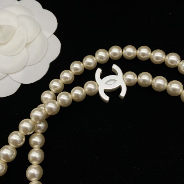 Classic brand Chanel necklace New Double C Pearl Necklace factory direct sales free shipping