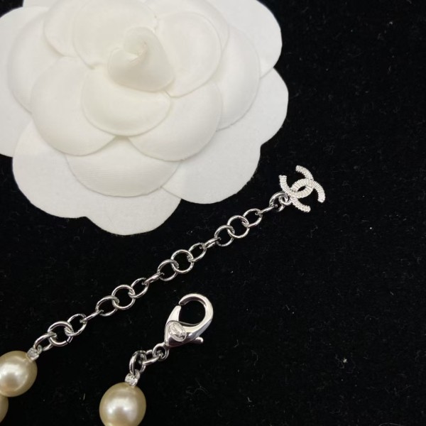 Classic brand Chanel necklace New Double C Pearl Necklace factory direct sales free shipping