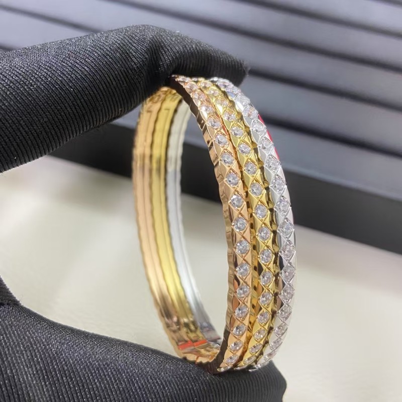 Classic brand Chanel bracelet New Full Diamond Narrow Edition Diamond Grid Bracelet factory direct sales free shipping