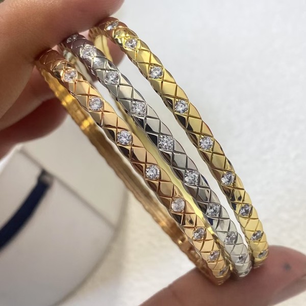 Classic brand Chanel bracelet High version narrow diamond grid bracelet factory direct sales free shipping