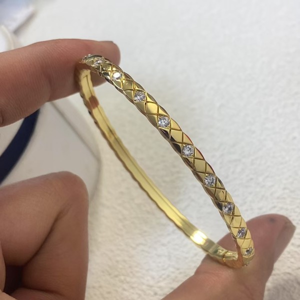 Classic brand Chanel bracelet High version narrow diamond grid bracelet factory direct sales free shipping 