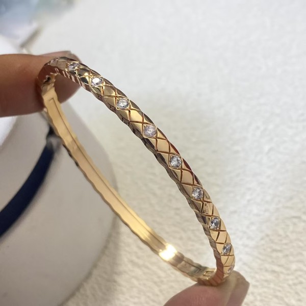 Classic brand Chanel bracelet High version narrow diamond grid bracelet factory direct sales free shipping