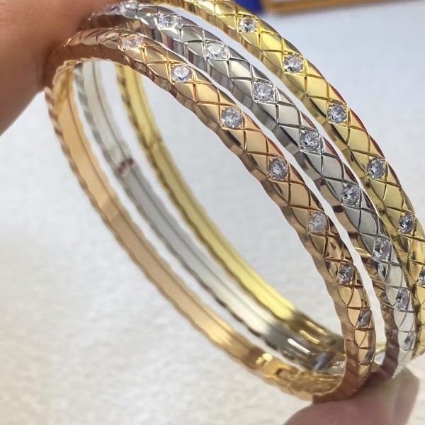 Classic brand Chanel bracelet High version narrow diamond grid bracelet factory direct sales free shipping