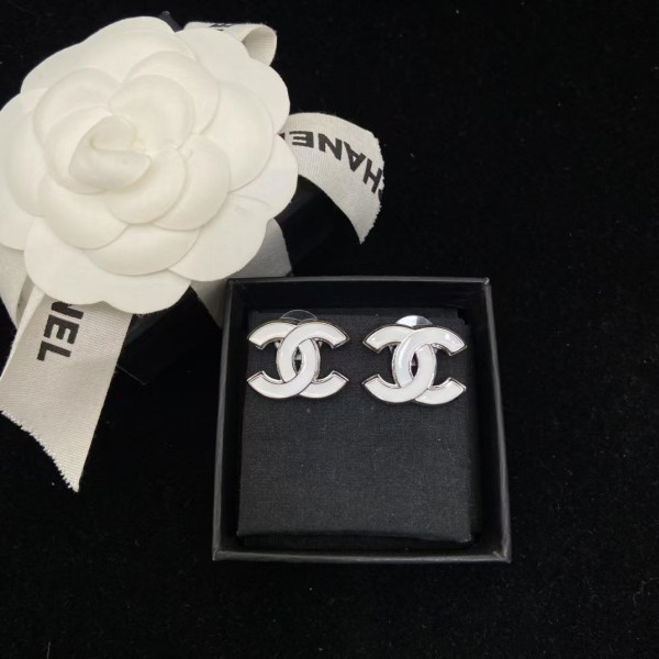 Classic brand Chanel earrings New Double C Enamel Earrings factory direct sales free shipping 