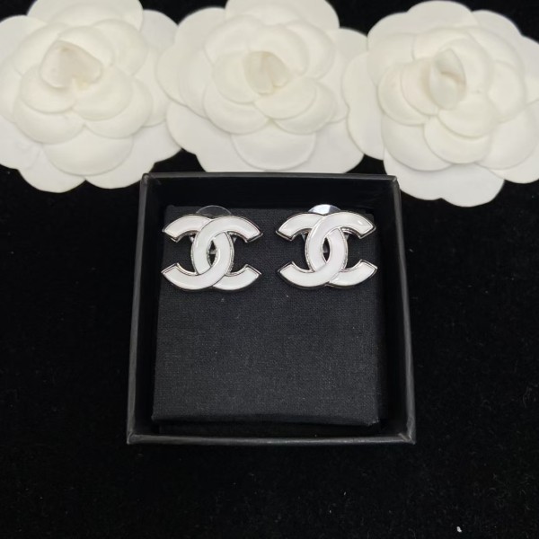 Classic brand Chanel earrings New Double C Enamel Earrings factory direct sales free shipping