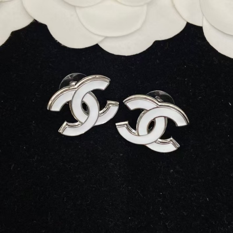 Classic brand Chanel earrings New Double C Enamel Earrings factory direct sales free shipping